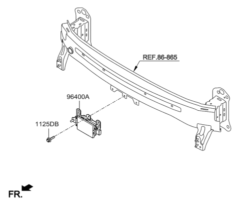 2016 Hyundai Sonata Unit Assembly-Smart Cruise Control Diagram for 96400-B8000