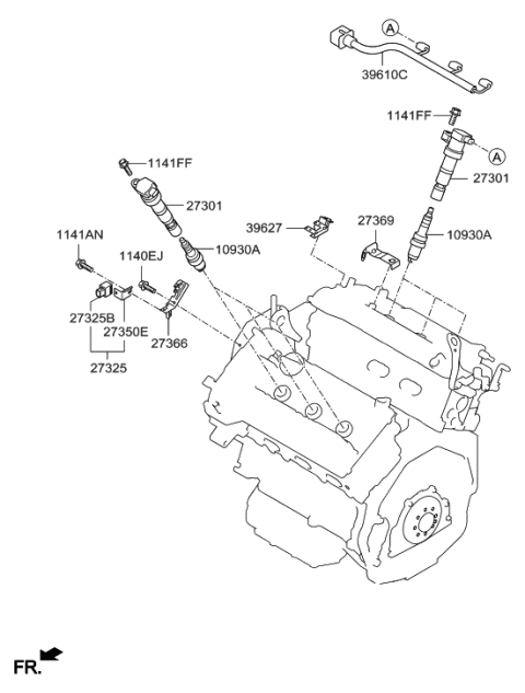 2016 Hyundai Santa Fe Plug Assembly-Spark Diagram for 18846-11070