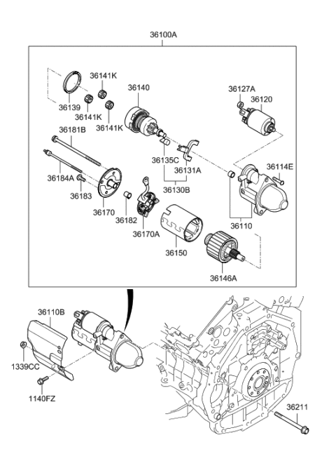 2017 Hyundai Santa Fe Starter Diagram