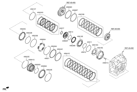 2017 Hyundai Santa Fe Transaxle Brake-Auto Diagram