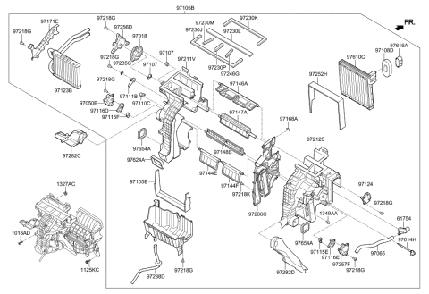 2017 Hyundai Santa Fe Heater System-Heater & Blower Diagram 1