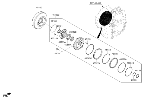 2019 Hyundai Santa Fe XL Oil Pump & TQ/Conv-Auto Diagram