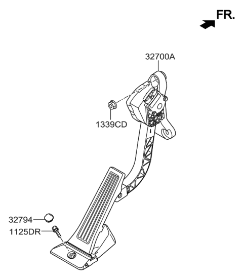 2017 Hyundai Santa Fe Accelerator Pedal Diagram