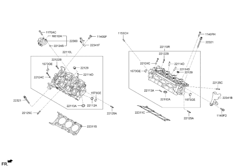 2017 Hyundai Santa Fe Cylinder Head Diagram