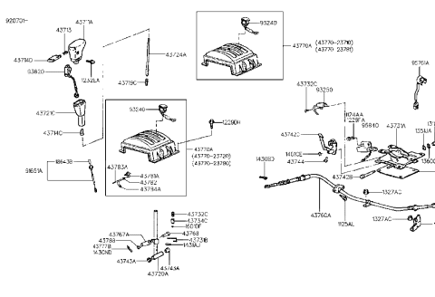 1990 Hyundai Scoupe Spring-Return Diagram for 43782-23710