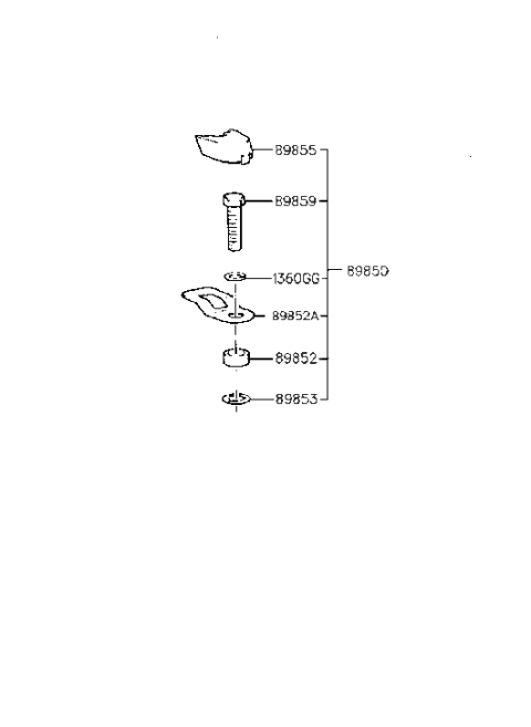 1993 Hyundai Scoupe Child Rest Holder Diagram