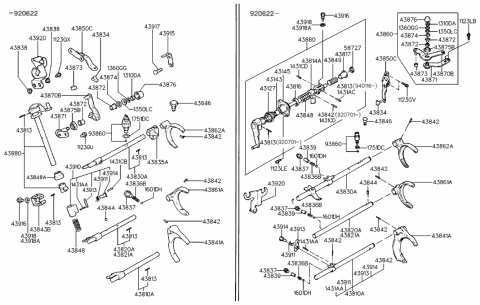 1990 Hyundai Scoupe Plate-Interlock Diagram for 43843-34002