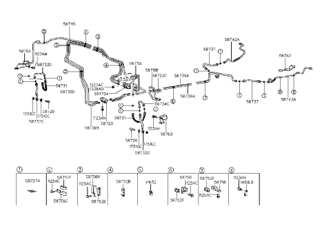 1991 Hyundai Scoupe Brake Fluid Lines Diagram 2