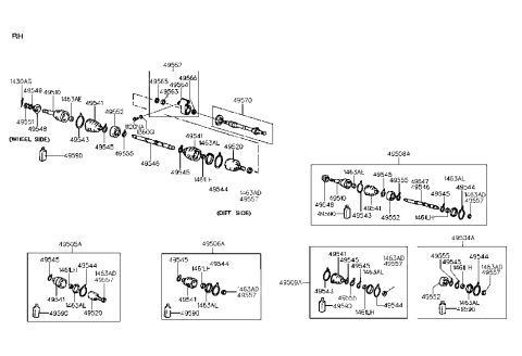 1992 Hyundai Scoupe Drive Shaft (-93MY) Diagram 2