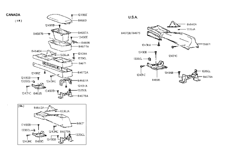1991 Hyundai Scoupe Boot Assembly-Parking Brake Lever Diagram for 84640-23200-AQ