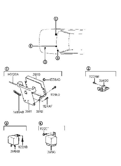 1994 Hyundai Scoupe Electronic Control Diagram 2