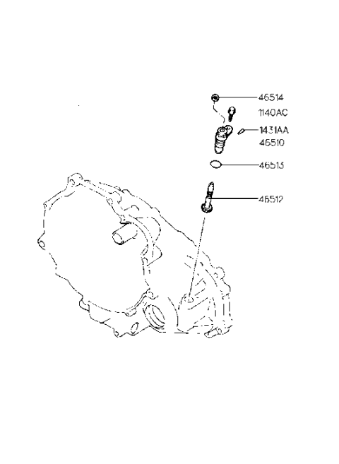 1992 Hyundai Scoupe Speedometer Driven Gear-Auto Diagram