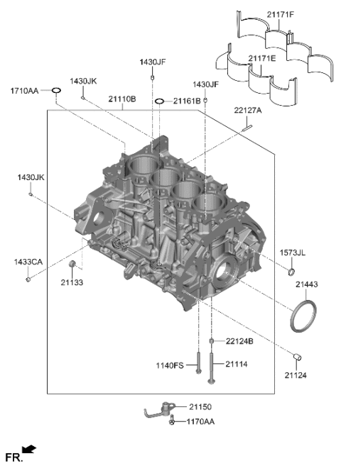 2022 Hyundai Sonata Hybrid Cylinder Block Diagram