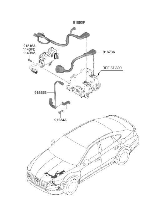 2020 Hyundai Sonata Hybrid Miscellaneous Wiring Diagram 2
