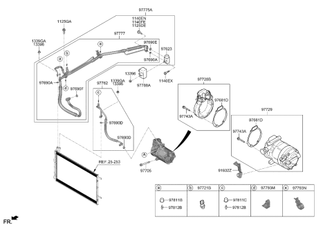 2020 Hyundai Sonata Hybrid Tube Assembly-Suction & Liquid Diagram for 97777-L5000