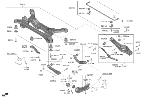 2023 Hyundai Sonata Hybrid Rear Suspension Control Arm Diagram