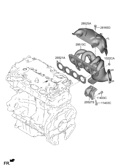 2023 Hyundai Sonata Hybrid Exhaust Manifold Diagram