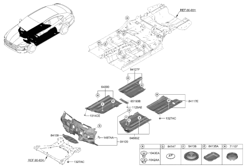 2005 Hyundai XG350 Pad Assembly-Isolation Dash Panel Diagram for 84120-L1400