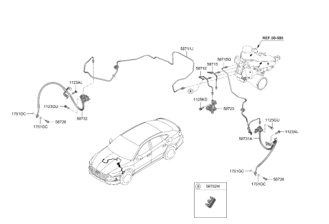 2020 Hyundai Sonata Hybrid Brake Fluid Line Diagram 1