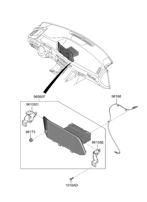 2023 Hyundai Sonata Hybrid Cable Assembly-Usb Diagram for 96595-L1000