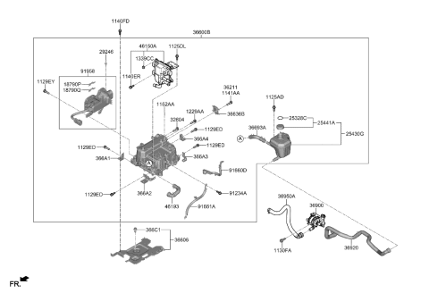 2018 Hyundai Ioniq Junction Block Assembly Diagram for 91958-L5000