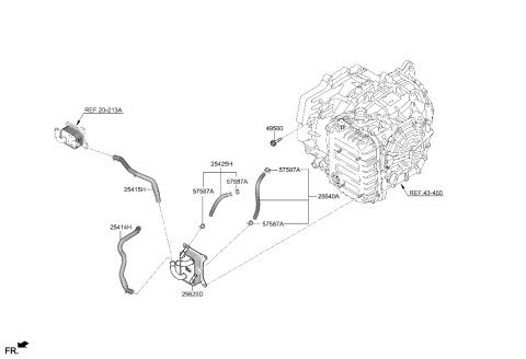 2020 Hyundai Sonata Hybrid Auto Transmission Case Diagram 3