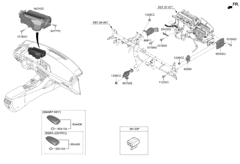 2022 Hyundai Sonata Hybrid Unit Assembly-IBU Diagram for 95400-L5880