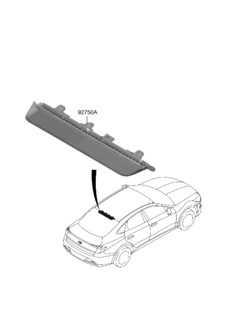 2021 Hyundai Sonata Hybrid High Mounted Stop Lamp Diagram