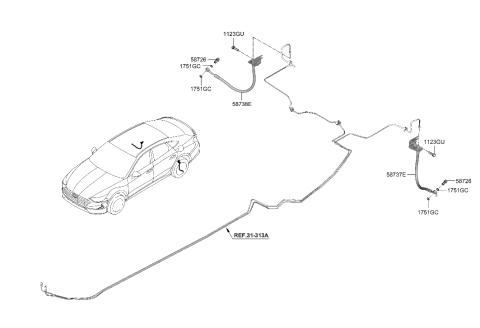 2020 Hyundai Sonata Hybrid Brake Fluid Line Diagram 2