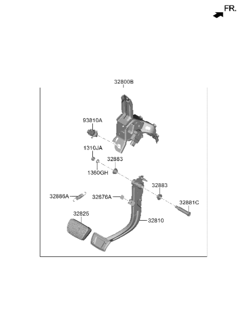 2022 Hyundai Sonata Hybrid Pedal-Brake Diagram for 32810-L5100