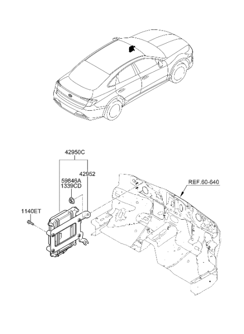 2022 Hyundai Sonata Hybrid Auto Transmission Case Diagram 2