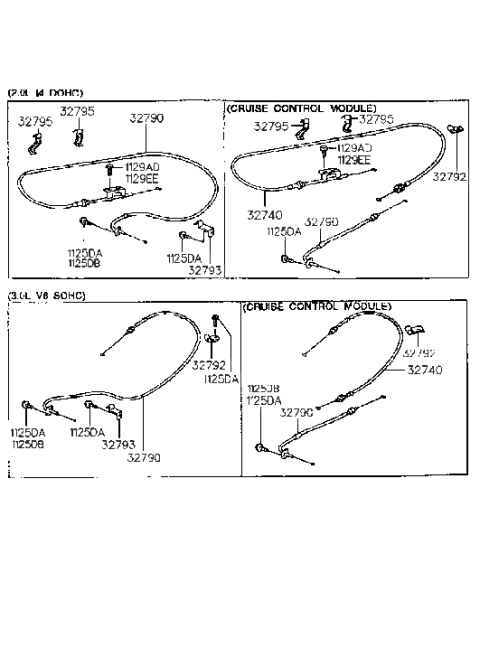 2013 Hyundai Equus Cable Assembly-Accelerator Diagram for 32790-34010
