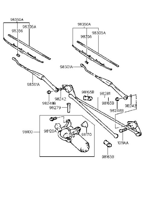 1995 Hyundai Sonata Windshield Wiper Diagram