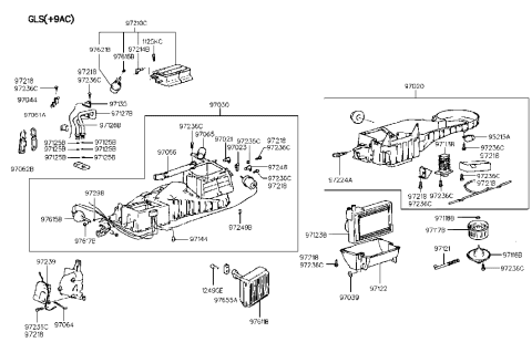 1994 Hyundai Sonata Screw Diagram for 97236-33000