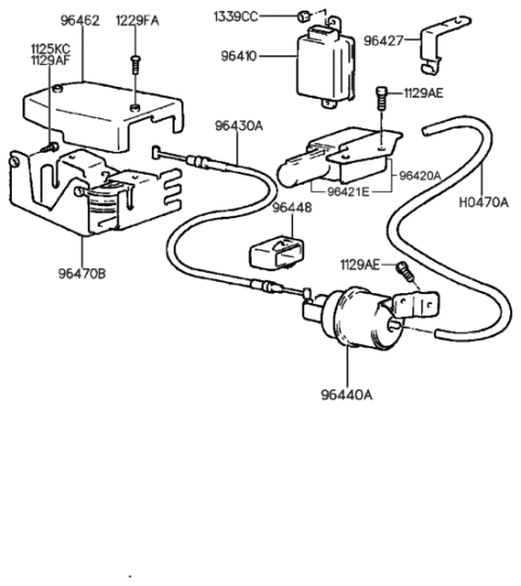 1997 Hyundai Sonata Control Module-Cruise Diagram for 96410-34000