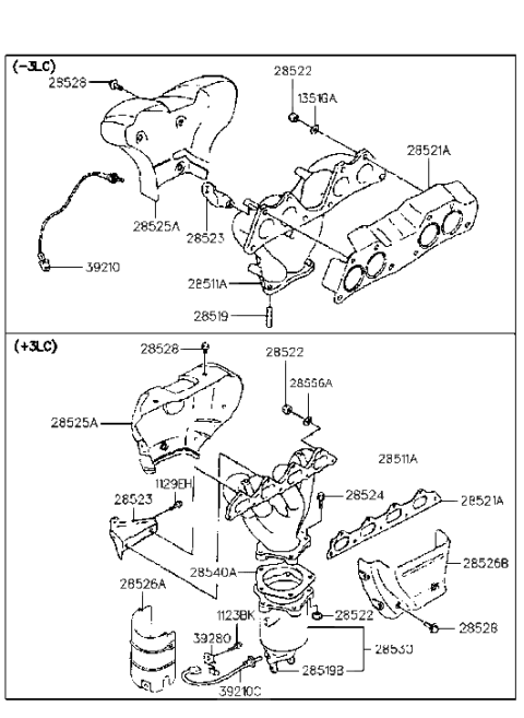 1993 Hyundai Sonata New Body Style Exhaust Manifold Diagram 2