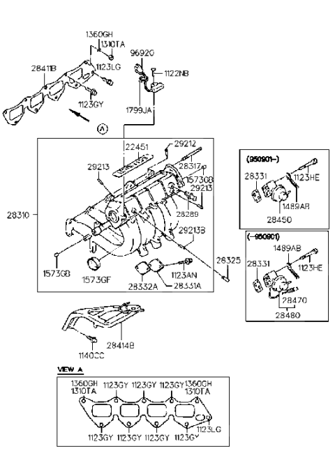 1998 Hyundai Sonata Old Body Style Intake Manifold Diagram 2