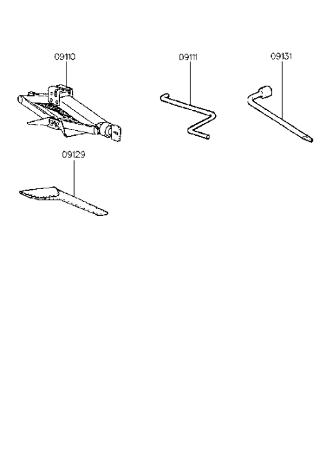 1995 Hyundai Sonata OVM Tool Diagram