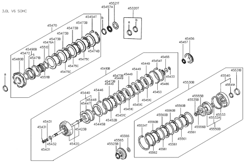 1993 Hyundai Sonata Disc Assembly-Clutch Diagram for 45473-38060