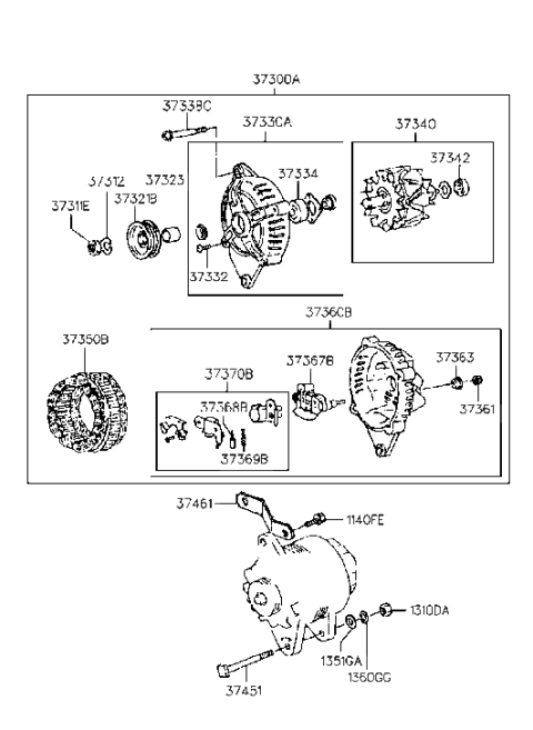 1993 Hyundai Sonata New Body Style Generator Diagram 1
