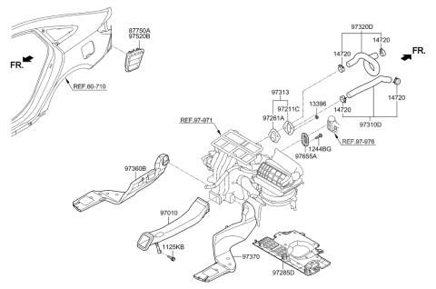 2019 Hyundai Sonata Hybrid Hose Assembly-Water Outlet Diagram for 97312-E6AA0