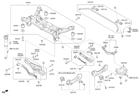 2019 Hyundai Sonata Hybrid Rear Suspension Control Arm Diagram