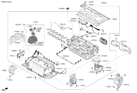 2018 Hyundai Sonata Hybrid High Voltage Battery System Diagram 2