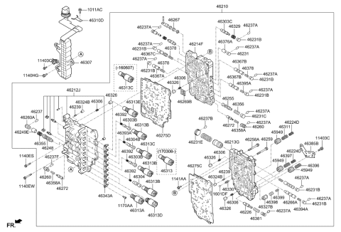 2019 Hyundai Sonata Hybrid Transmission Valve Body Diagram