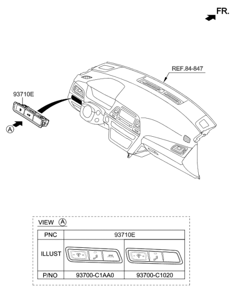 2018 Hyundai Sonata Hybrid Switch Diagram