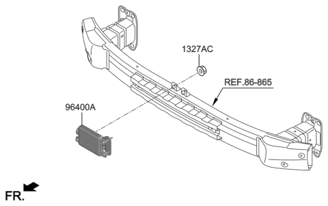 2006 Hyundai Santa Fe Unit Assembly-Smart Cruise Control Diagram for 96400-E6500