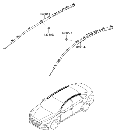 2018 Hyundai Sonata Hybrid Air Bag System Diagram 2