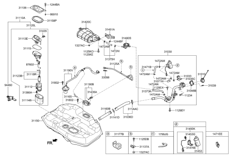 2019 Hyundai Sonata Hybrid Fuel System Diagram 1