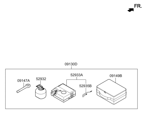 2019 Hyundai Sonata Hybrid OVM Tool Diagram