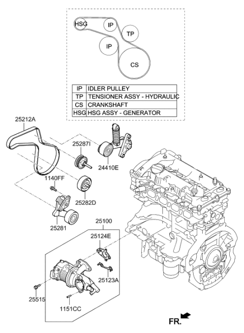 2018 Hyundai Sonata Hybrid Coolant Pump Diagram